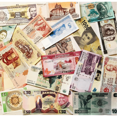 10 Different Foreign Notes Rare Collection, UNC (Multicolor)
