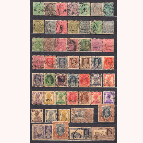 British India 50 Different Stamps, India Pre Independence Used Stamps, Rare Stamps